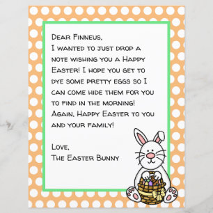 Persoonlijke brief voor Happy Paaster Bunny