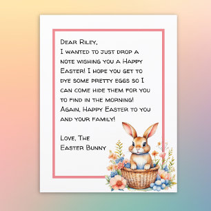 Persoonlijke brief voor Happy Paaster Bunny