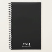 Persoonlijke briefpapier · Black Noir Weekly Planner (Voorkant)