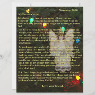 Persoonlijke brieven van de Kerstman Engel lichten