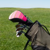 Persoonlijke Bright Hot Pink & Gold-naam Golfheadcover (Insitu)