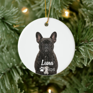 Persoonlijke Brindle Bulldog Hond Foto Ornament
