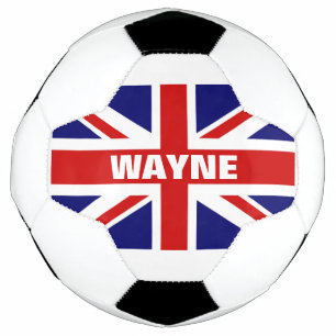 Persoonlijke Britse Union Jack vlag voetbal