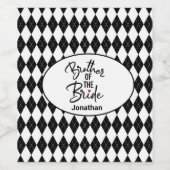 Persoonlijke Broer van de Bruid Wijn Etiket (Enkel label)