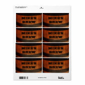 Persoonlijke brouwerijlabels voor thuis etiket (Full Sheet)