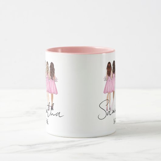 Persoonlijke bruid aangepaste naam cadeau mok (Midden)