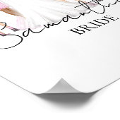 Persoonlijke bruid aangepaste naam wanddecoratie c poster (Hoek)