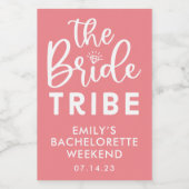 Persoonlijke Bruid Stam Bruidsmeisjes Uitstapje Wijn Etiket (Enkel label)