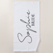 Persoonlijke Bruid Strandlaken (Voorkant)