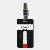 Persoonlijke Bruidegom Bachelorfeest Bagage Label (Voorkant verticaal)