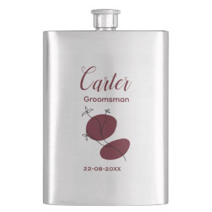 Persoonlijke Bruidsjonker Aangepaste Naam Flask Flacon