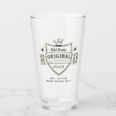 Persoonlijke bruidsjonker cadeaus PINT GLAS Bedank (Voorkant)