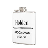 Persoonlijke bruidsjonker geschenk heupfles (Links)