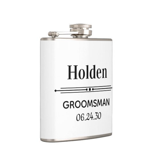 Persoonlijke bruidsjonker geschenk heupfles (Rechts)