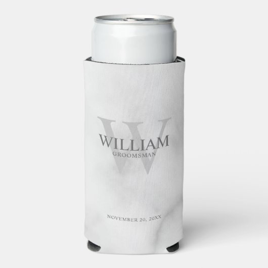 Persoonlijke bruidsjonker monogram & naam (Seltzer Voorkant)