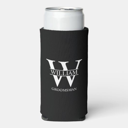 Persoonlijke bruidsjonker monogram & naam (Seltzer Voorkant)