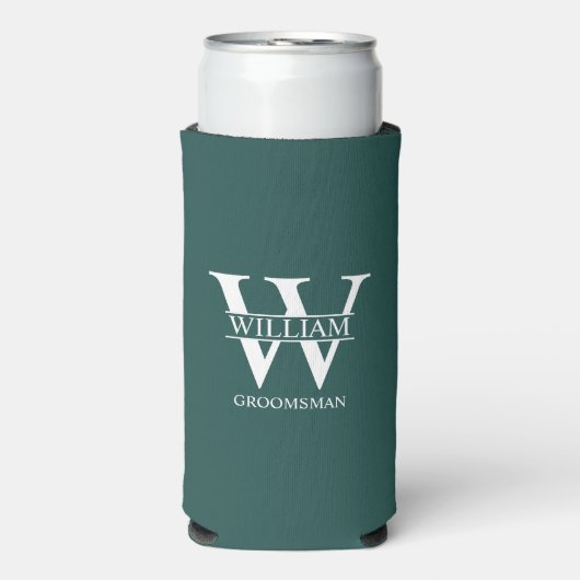 Persoonlijke bruidsjonker monogram & naam (Seltzer Voorkant)