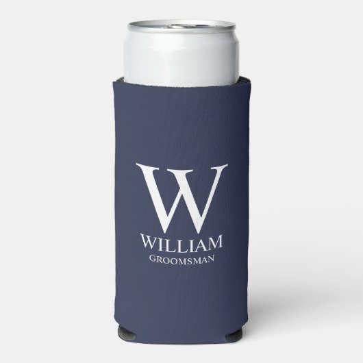 Persoonlijke bruidsjonker monogram & naam (Seltzer Voorkant)