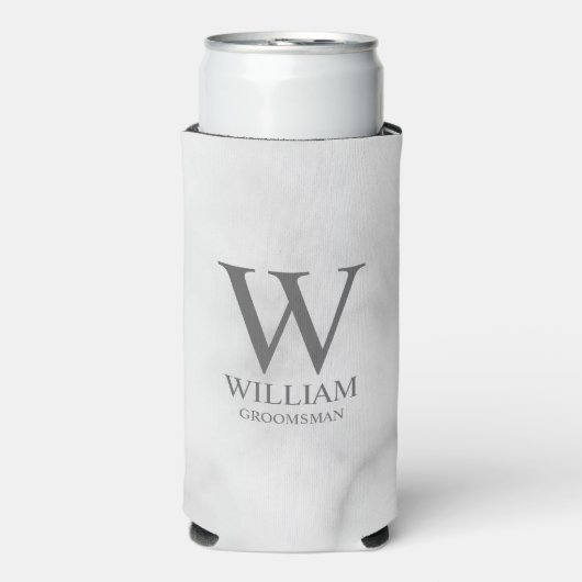 Persoonlijke bruidsjonker monogram & naam (Seltzer Voorkant)