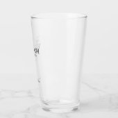 Persoonlijke bruidsjonker monogram & naam glas (Links)