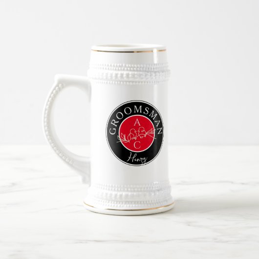 Persoonlijke Bruidsjonkers Bierpul (Links)