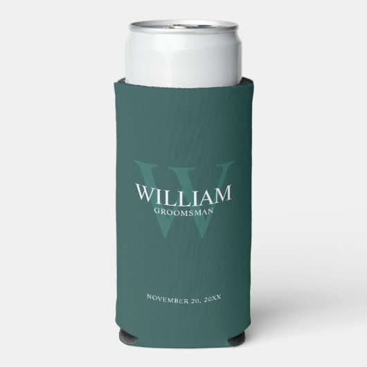 Persoonlijke bruidsjonkers monogram & naam (Seltzer Voorkant)