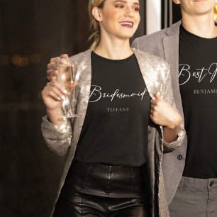 Persoonlijke bruidsmeisje chic vrijgezellenfeest t-shirt