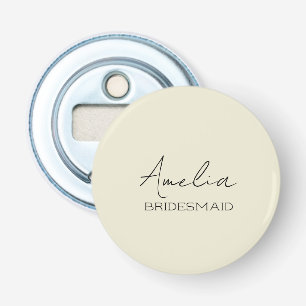 Persoonlijke bruidsmeisje flesopener button flesopener