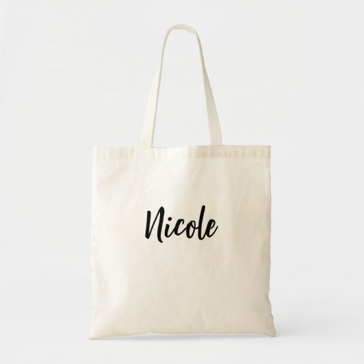 Persoonlijke Bruidsmeisje Jute Tas, Aangepaste Br Tote Bag (Voorkant)