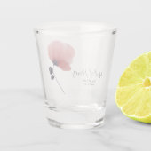 Persoonlijke bruidsmeisje waterverf blozende klapr shot glas (Achterkant)