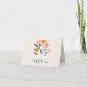 Persoonlijke bruidsmeisjes uitnodigingskaart Boho Bedankkaart
