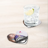 Persoonlijke bruiloft Foto Modern Label Kartonnen Onderzetters (Insitu)