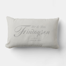 Persoonlijke bruiloft Pillow Gray Kussen