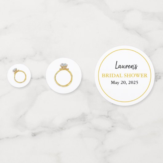 Persoonlijke bruiloft ring  confetti (Voorkanten)