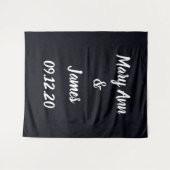 Persoonlijke bruiloft Rood goudlampjes Wandkleed (Voorkant (horizontaal))