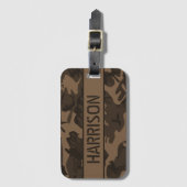 Persoonlijke bruine Camo Bagagelabel (Voorkant (verticaal))