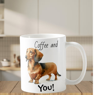 Persoonlijke bruine Dachshund koffie Koffiemok