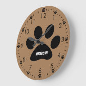 Persoonlijke bruine hond grote klok (Hoek)