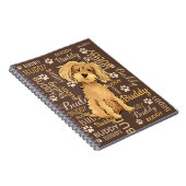 Persoonlijke bruine hond notitieboek (Rechterzijde)