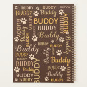 Persoonlijke bruine hond planner (Achterkant)