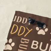 Persoonlijke bruine hond strandlaken (In situ)