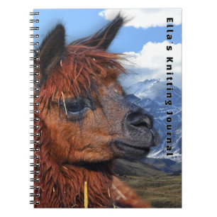 Persoonlijke Bruine Lama Andesgebergte Notitieboek