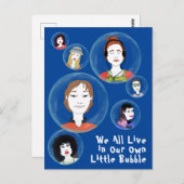 Persoonlijke bubbels - Mensen Briefkaart (Voorkant / Achterkant)