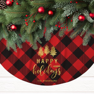 Persoonlijke Buffalo Plaid Kerstmis Kerstboom Rok