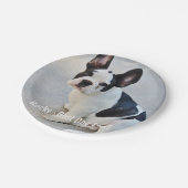 Persoonlijke Bulldog Foto en Bulldog Naam Papieren Bordje (Gekanteld)