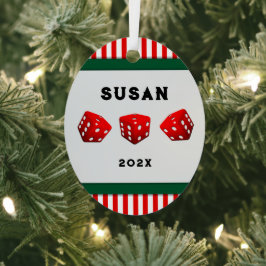 Persoonlijke Bunco Holiday Gift Metalen Ornament