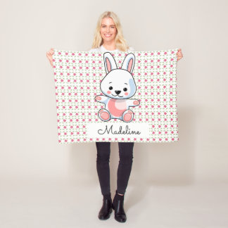 Persoonlijke bunny fleece deken