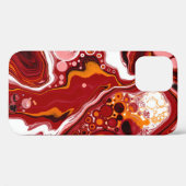 Persoonlijke Burgundy White Digital Fluid Art Case-Mate iPhone Case (Achterkant (horizontaal))