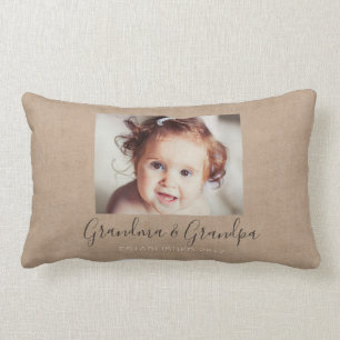 Persoonlijke Burlap-foto-Sierkussen Kussen