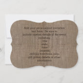 Persoonlijke burlap-look Rustic Wedding Keepomwill Kaart (Achterkant)